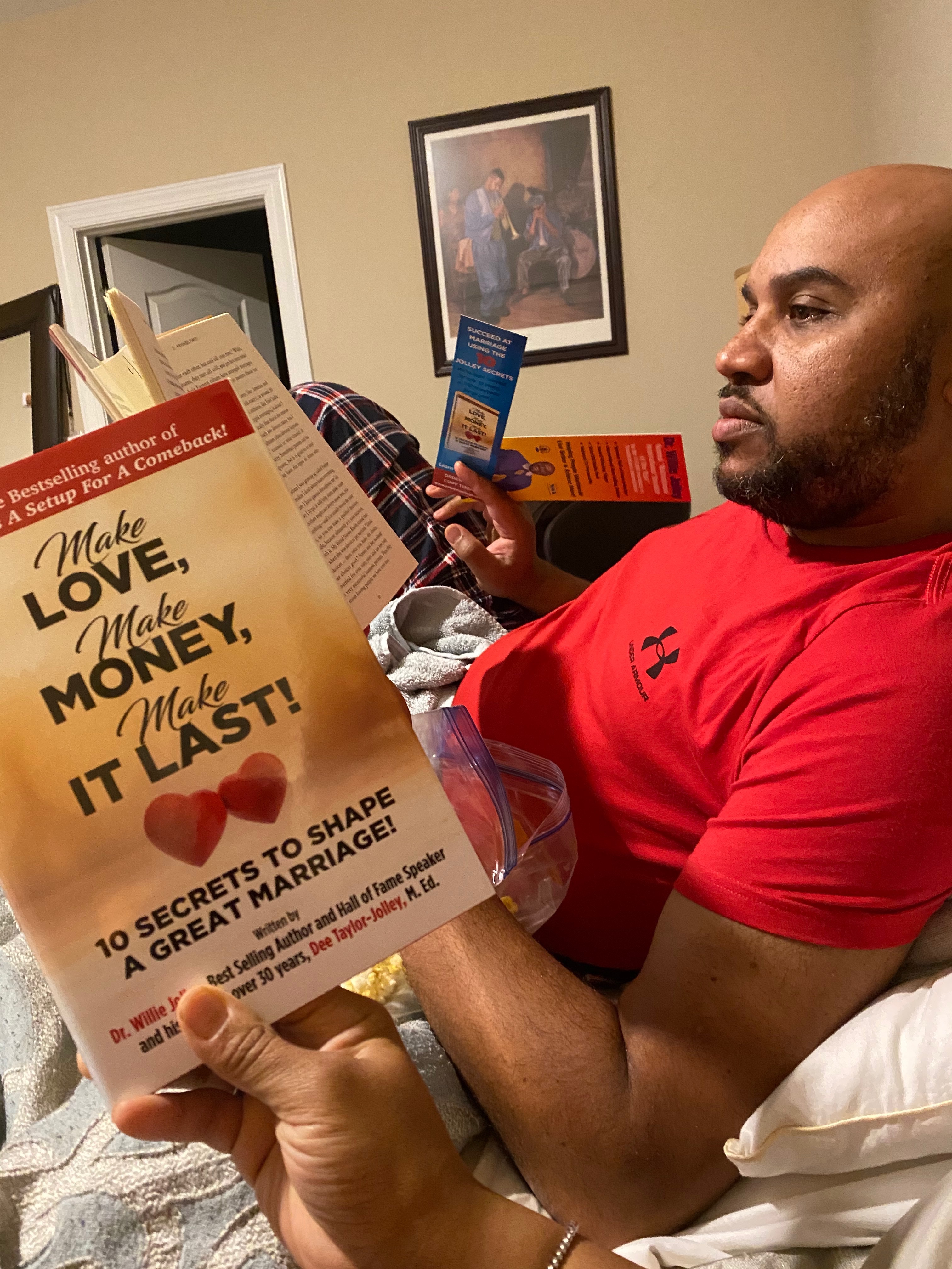 couple reading in bed